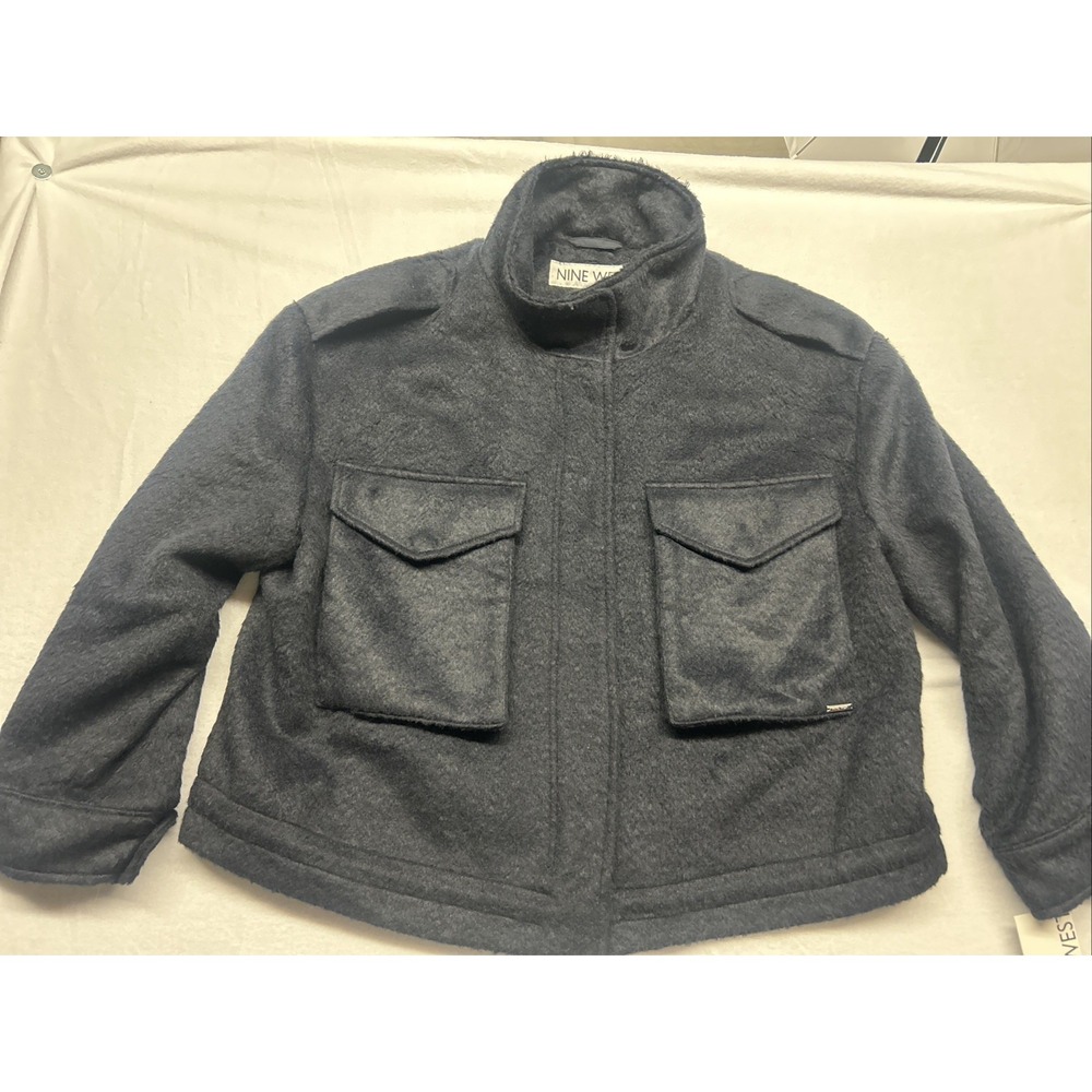 ladies Nine‎ West winter coat Med New Navy New Price 140.00